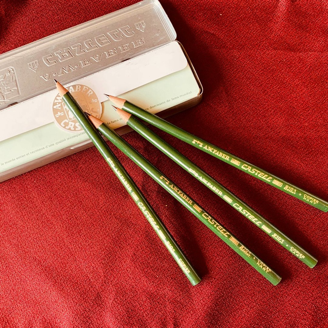 德国AWFABER CASTELL 古典铅笔铁盒组 │ 复古实用 文具 书写 - 铅笔/自动铅笔 - 木头 绿色