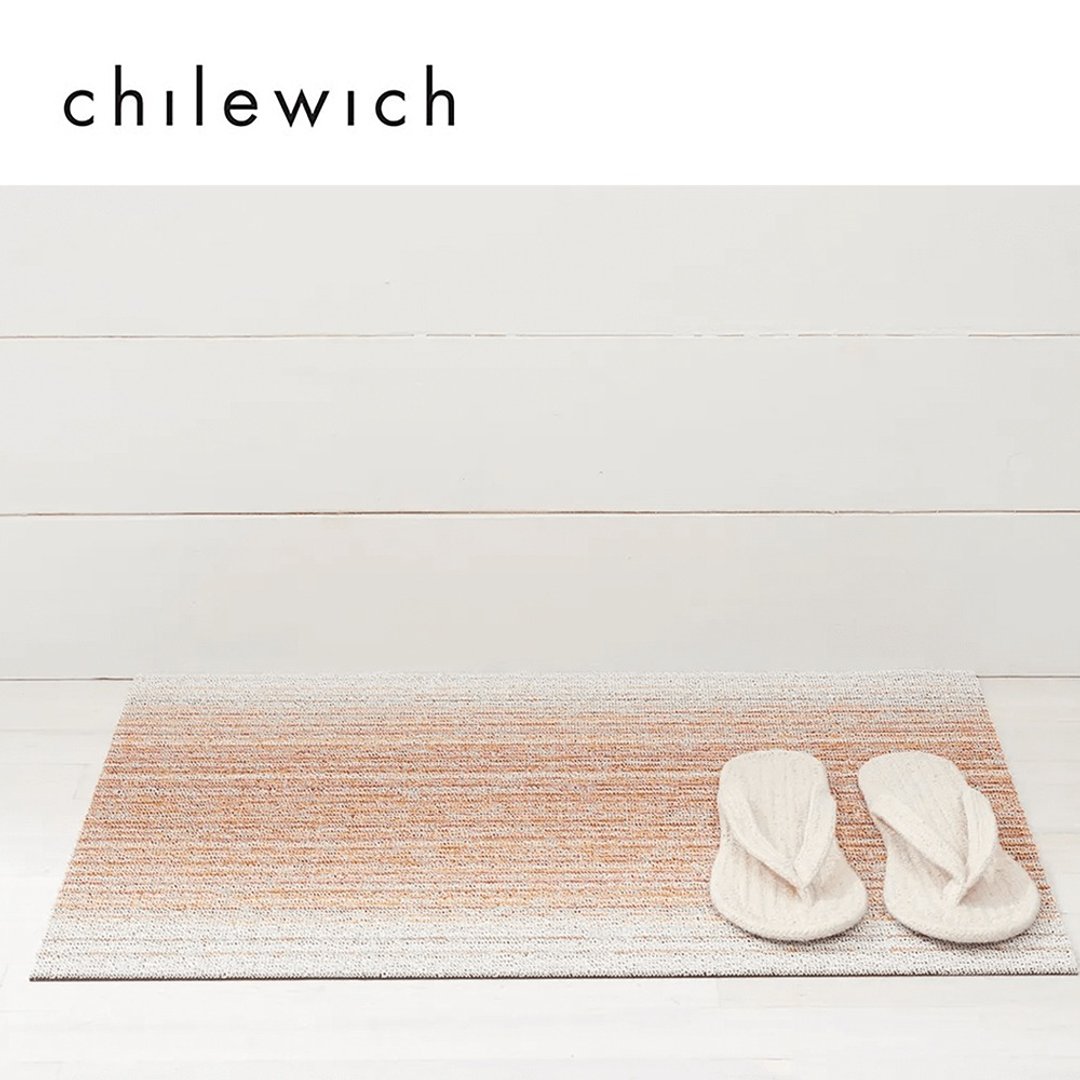 Chilewich Fade Stripe系列渐层色脚踏地垫46×71cm-日出 - 地垫/地毯 - 塑料 橘色