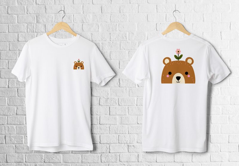 【I ROAR 】Flower Bear/厚磅棉T/潮流可/订制 - 男装上衣/T 恤 - 棉．麻 