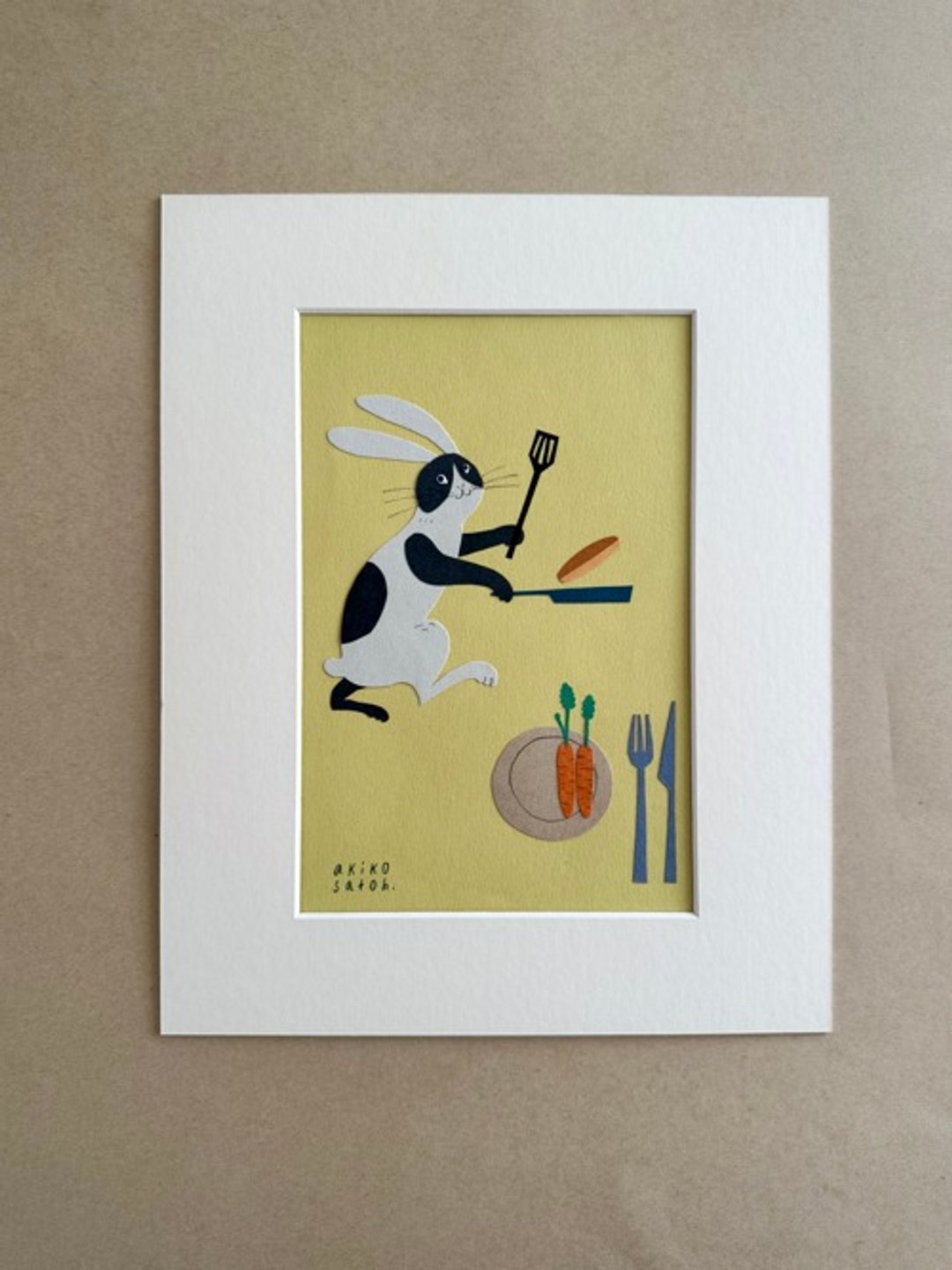Pinkoi 代购 - 《煎饼烧焦了》带垫原图 - 海报/装饰画/版画 - 纸 
