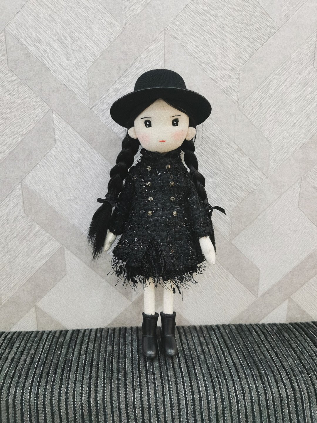 Handmade Wednesday+ Chanel Haute Couture 2023 inspired Doll - 玩偶/公仔 - 棉．麻 