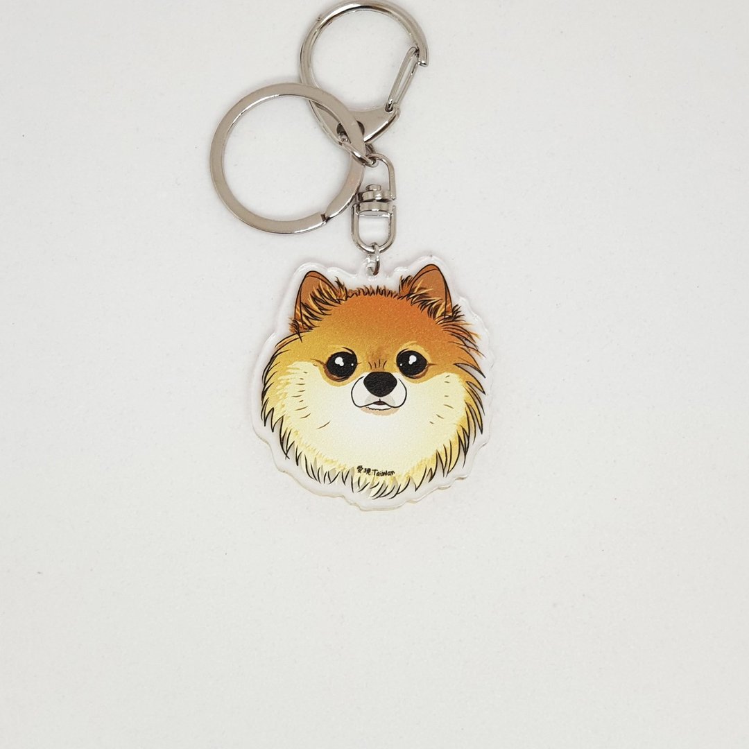 博美 自创犬猫多图样 双面 压克力钥匙圈 / 吊饰 / 吊牌 - 其他 - 塑料 多色