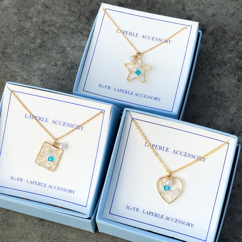 小珍珠 星星 心形 捕梦网 颈链  生日礼物  婚礼小物 姊妹团 - 项链 - 其他金属 金色