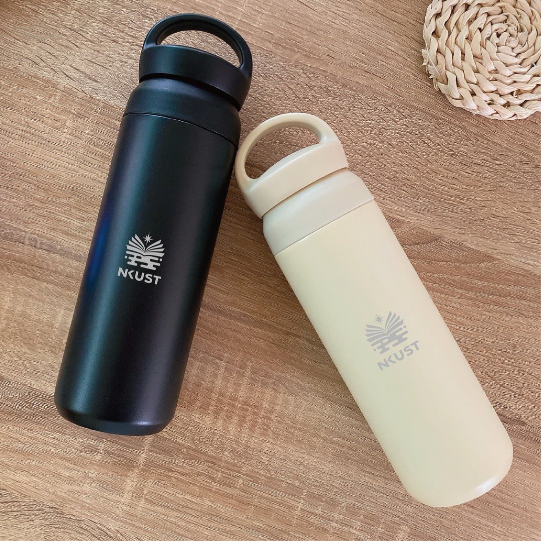 【莳设计-定制化文字】日式文青风手提保温杯 450ml - 保温瓶/保温杯 - 不锈钢 