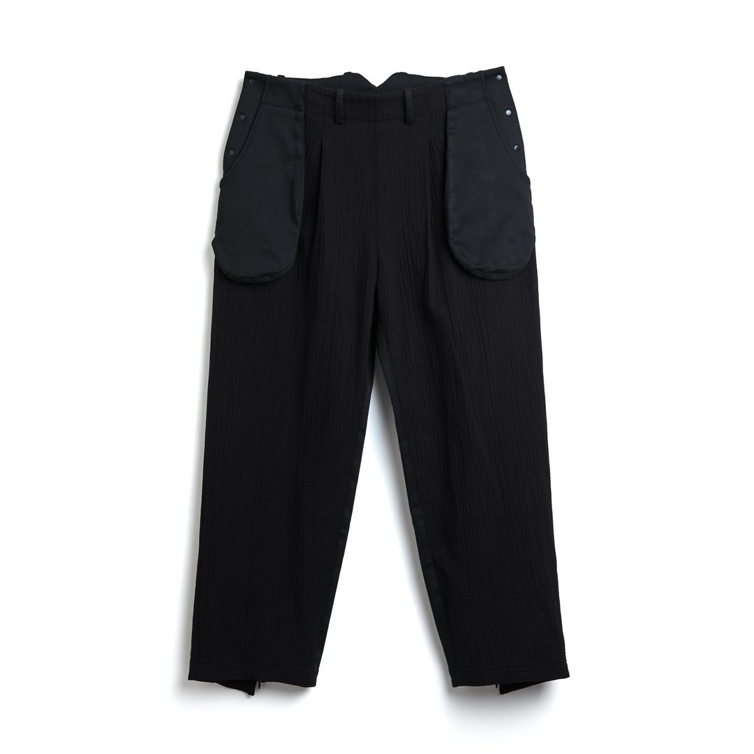 Gourd Pocket Pants - 男士长裤 - 棉 黑色