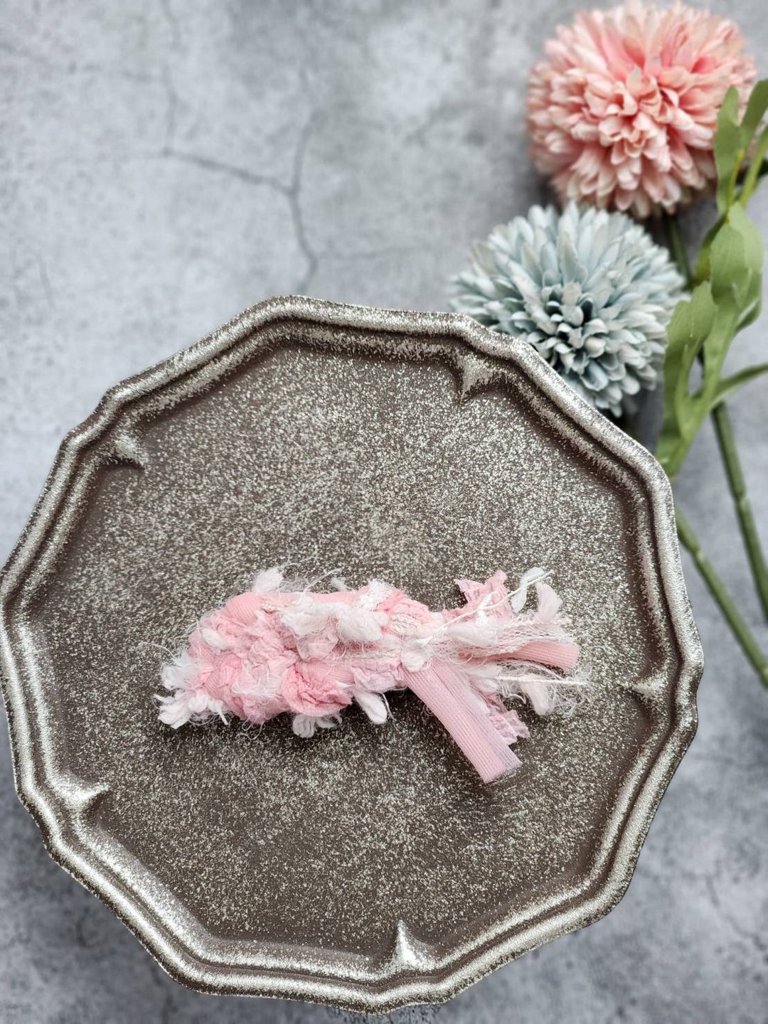 Japan gauze hairpin - 发饰 - 尼龙 粉红色