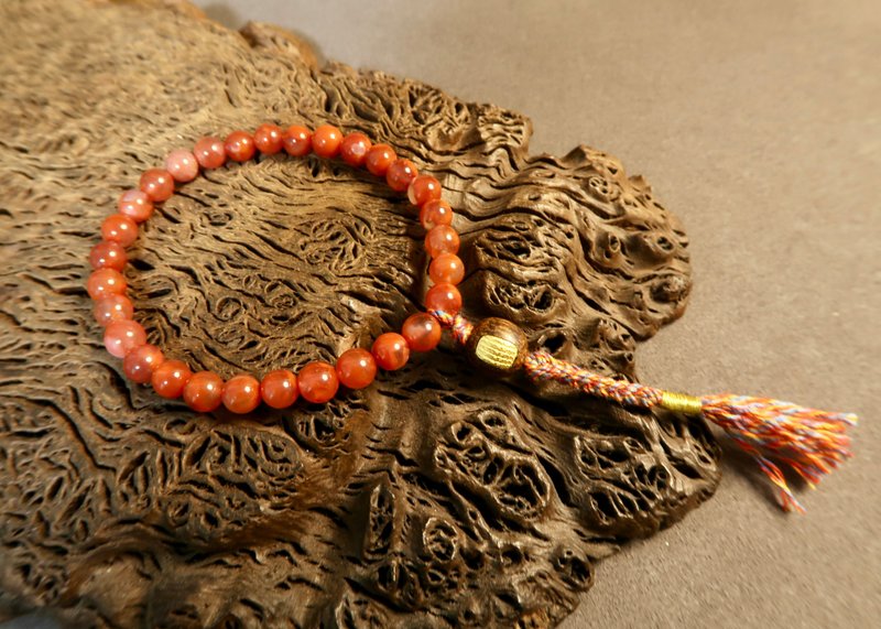 2024本命年 五条经文南红转运手串 南红手链 南红手持 定制礼物 - 手链/手环 - 玉石 