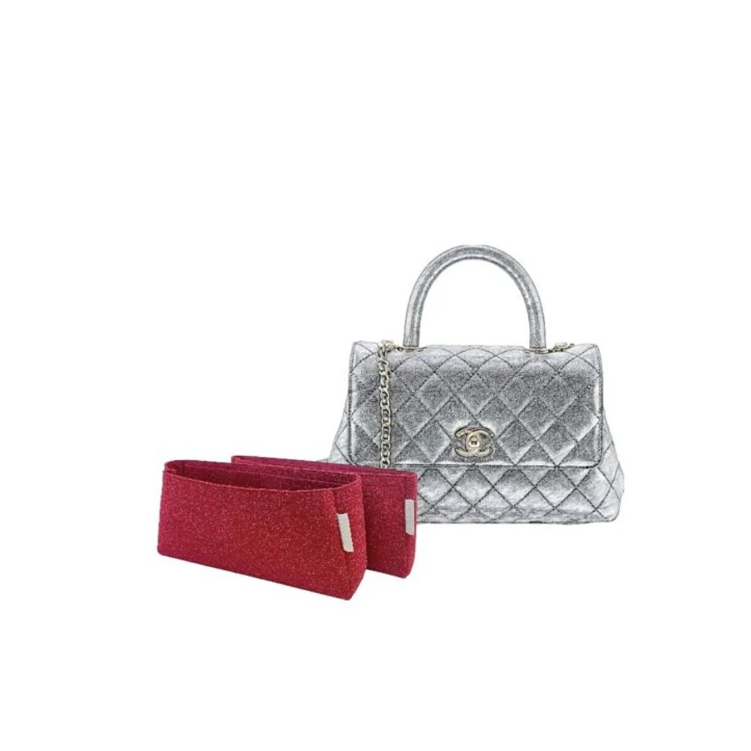 【香港制造|韩国绒布】内袋 - Chanel Small Coco Handle 24cm - 化妆包/杂物包 - 其他材质 多色