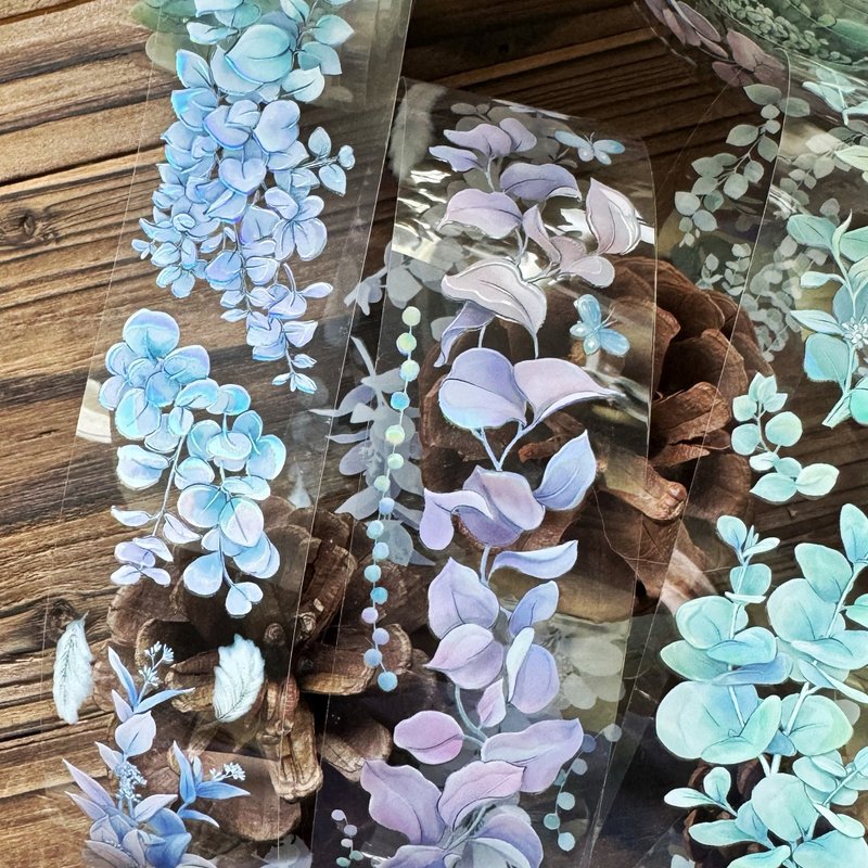 微光蔓影 / 亮面PET / 胶带 / 彩虹晶透 - 纸胶带 - 纸 紫色