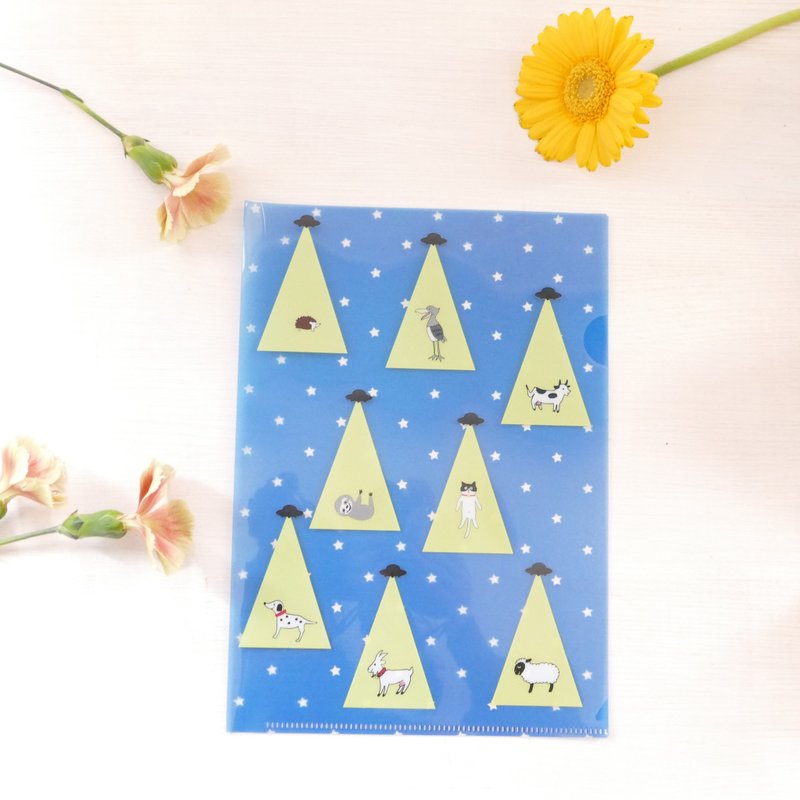 透明资料夹 UFO - 文件夹/资料夹 - 塑料 蓝色