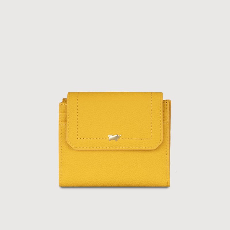 【免费升级送礼包装】珍妮丝 8卡三折短夹-向日葵黄/BF840-414-SF - 皮夹/钱包 - 真皮 黄色