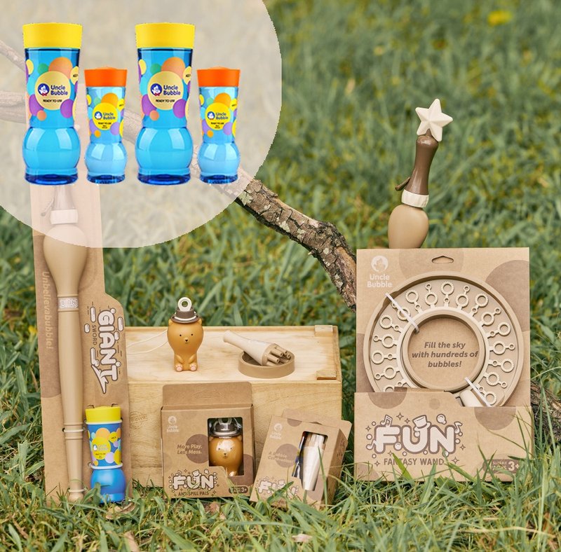 小青山 x Uncle Bubble 泡泡玩具- 畅玩组-奶油杉木色 - 桌游/玩具 - 其他材质 多色