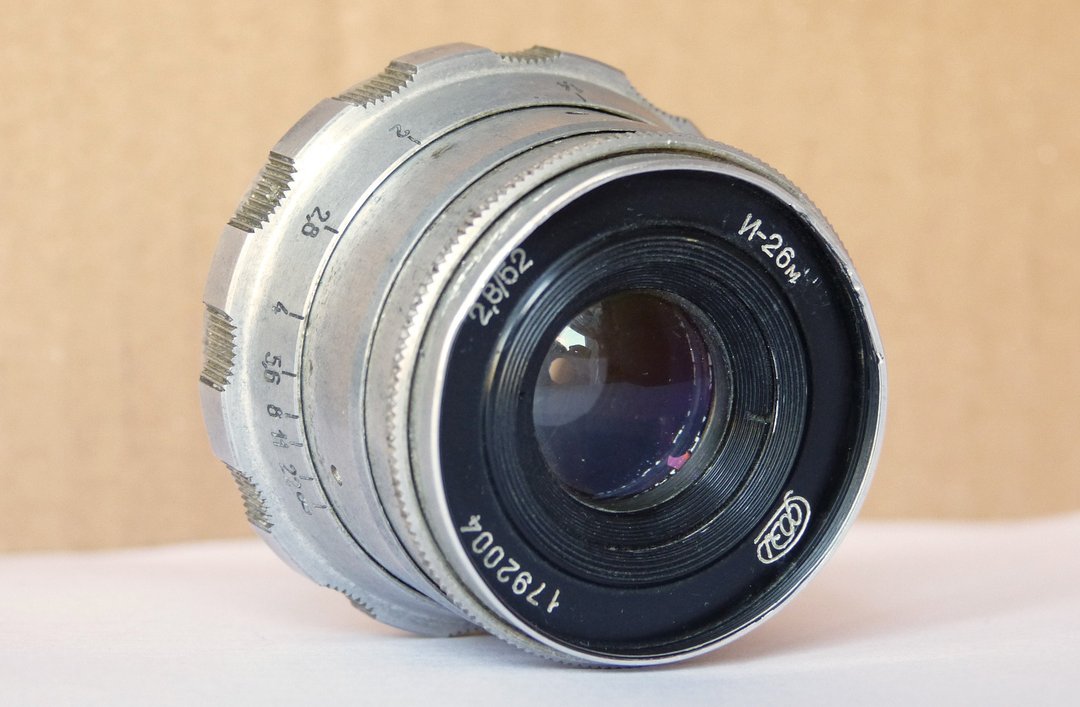 Industar-26M 2.8/52 silver lens for rangefinder M39 LTM mount USSR FED - 相机 - 其他材质 银色