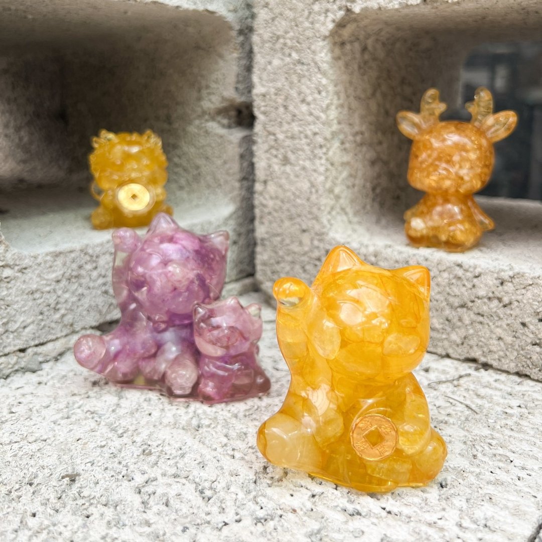 水晶摆饰【招财猫 黄水晶】招财 偏财运 增加行动力 - 摆饰 - 水晶 