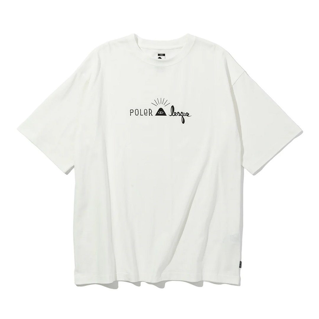 日本限定Poler x Lesque COTTON TEE 街头潮流联名棉T / 白 - 男装上衣/T 恤 - 棉 白色