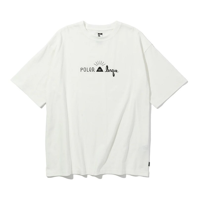 日本限定Poler x Lesque COTTON TEE 街头潮流联名棉T / 白 - 男装上衣/T 恤 - 棉．麻 白色
