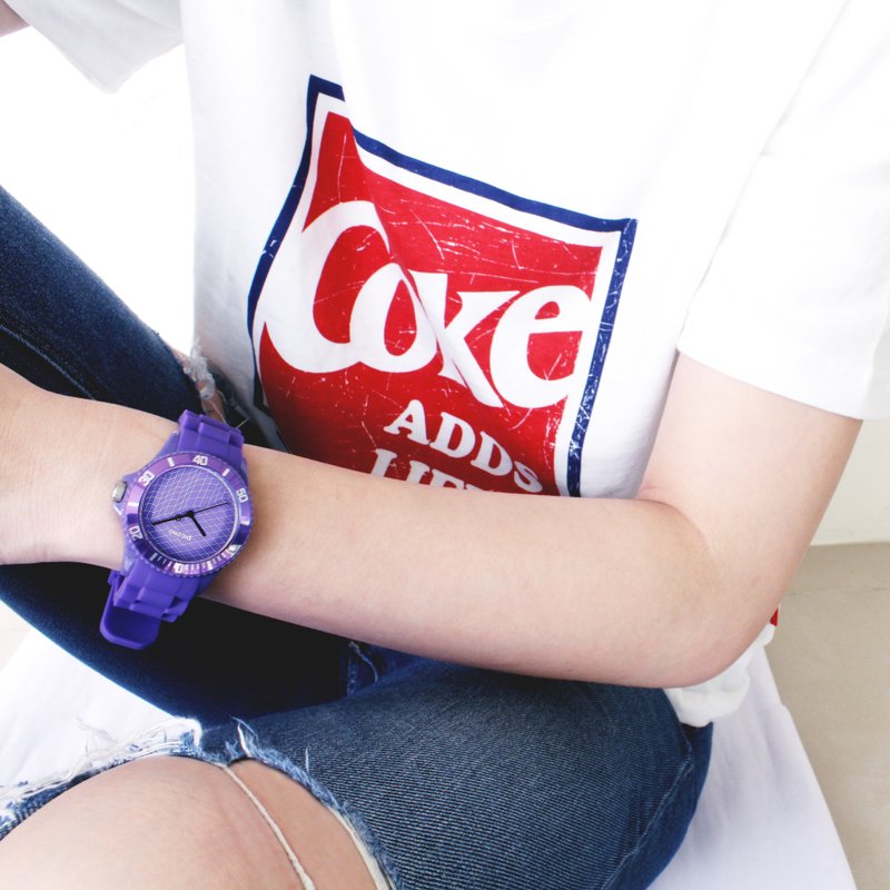 【PICONO】数字逃跑计画运动手表-紫 / BA-EN-05 - 女表 - 塑料 紫色