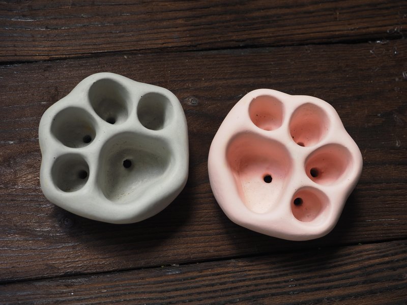 极简风清水模系列  | 手作猫爪爪花盆(大) - 花瓶/陶器 - 水泥 