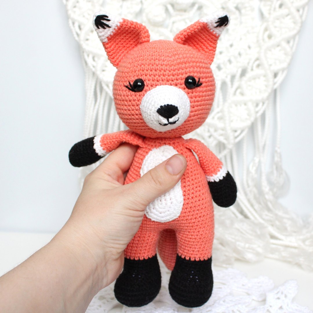 狐狸钩针图案 PDF 英文 Amigurumi 毛绒动物玩具适合婴儿 DIY - 手工艺教程/工具书 - 其他材质 