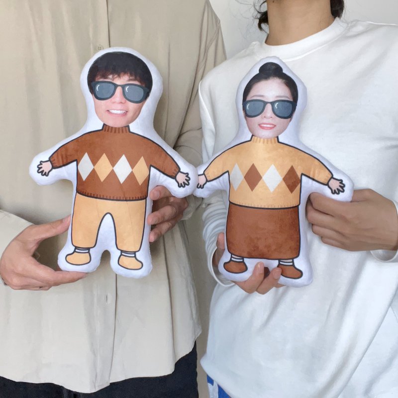 用照片订制抱枕 人形玩偶 多种身体样式/尺寸 可用全身照/半身照 - 枕头/抱枕 - 其他材质 多色