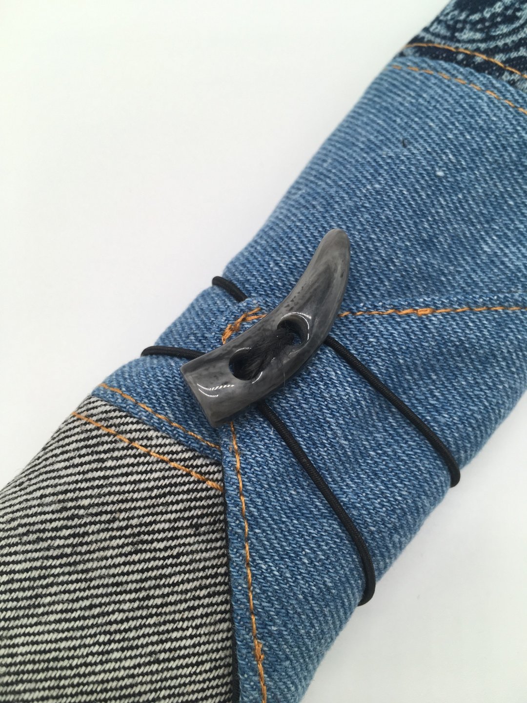 Denim Patchwork Straw Case Cutlery Case 牛仔布 饮管套 餐具套 - 环保吸管 - 棉 蓝色