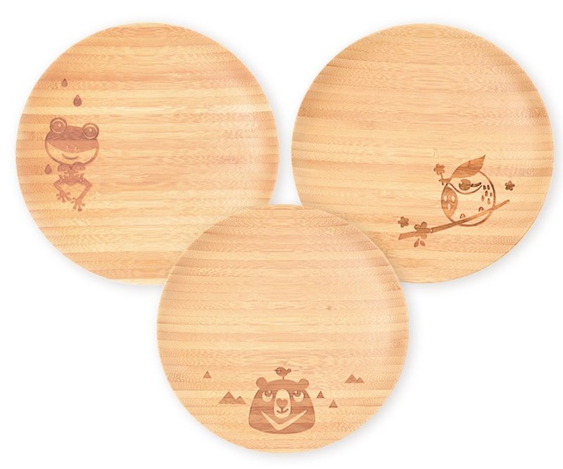 la boos 三圆盘组 点心盘 野餐摆盘 - 浅碟/小碟子 - 竹 绿色