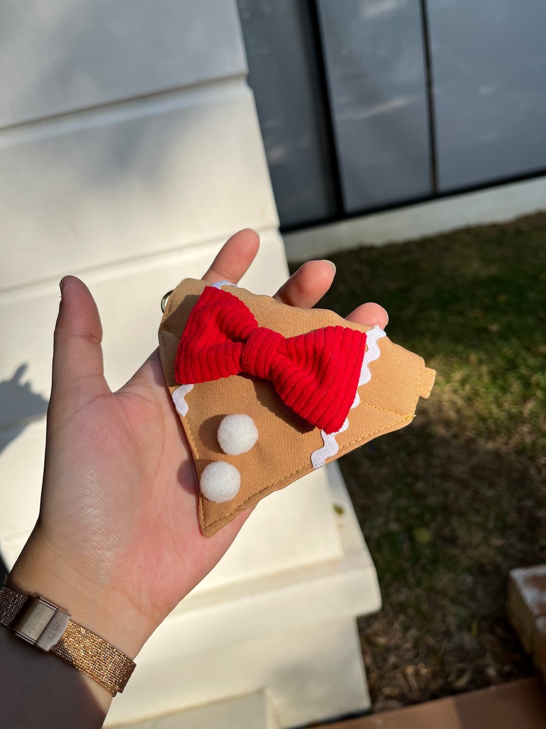 Merry X Mas 系列姜饼/雪人 - 项圈/牵绳 - 棉 多色