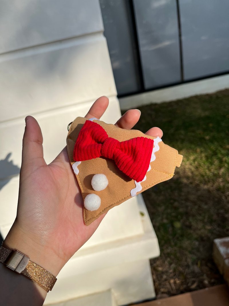 Merry X Mas 系列姜饼/雪人 - 项圈/牵绳 - 棉．麻 多色