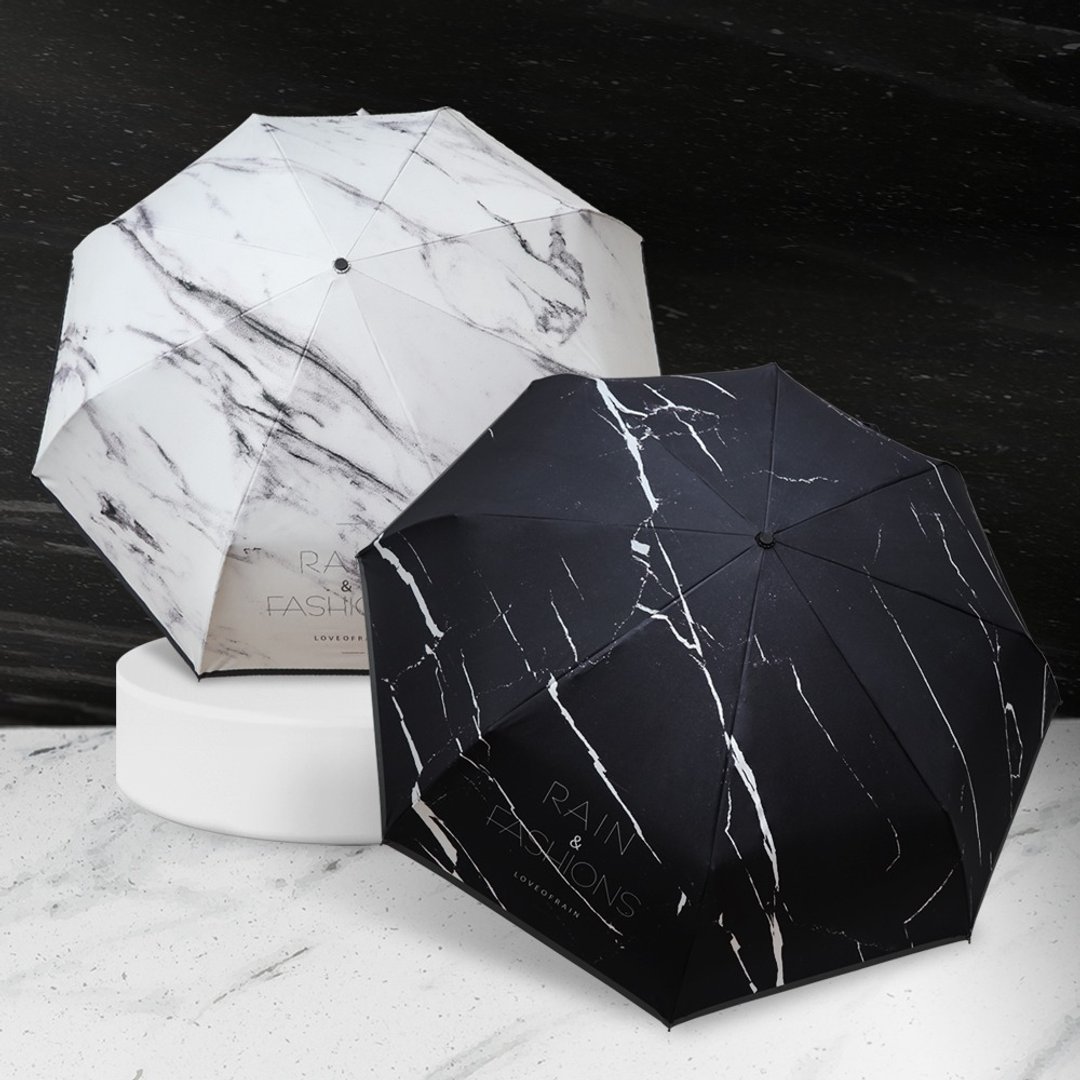 质感纹路【安全防回弹自动伞_大理石纹】折叠伞 大伞 晴雨伞 - 雨伞/雨衣 - 防水材质 多色