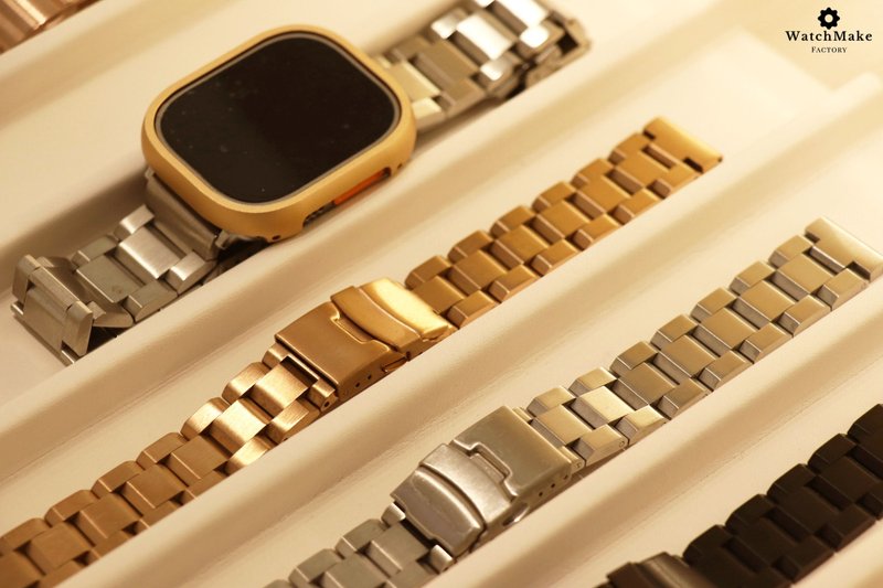 工业风斜角金属表带—Apple Watch适用 - 表带 - 不锈钢 多色