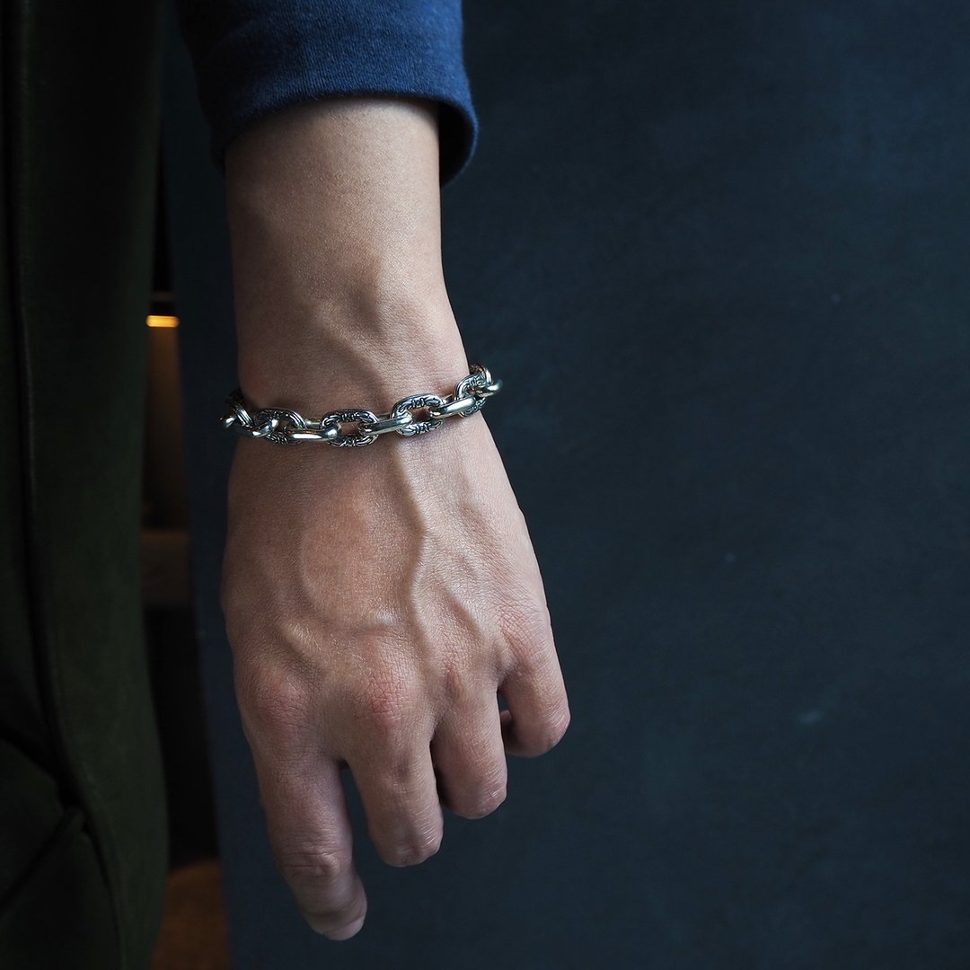 lily bracelet_百合心思手链 对链 情侣链 中性手链 定制长度 - 手链/手环 - 银 银色
