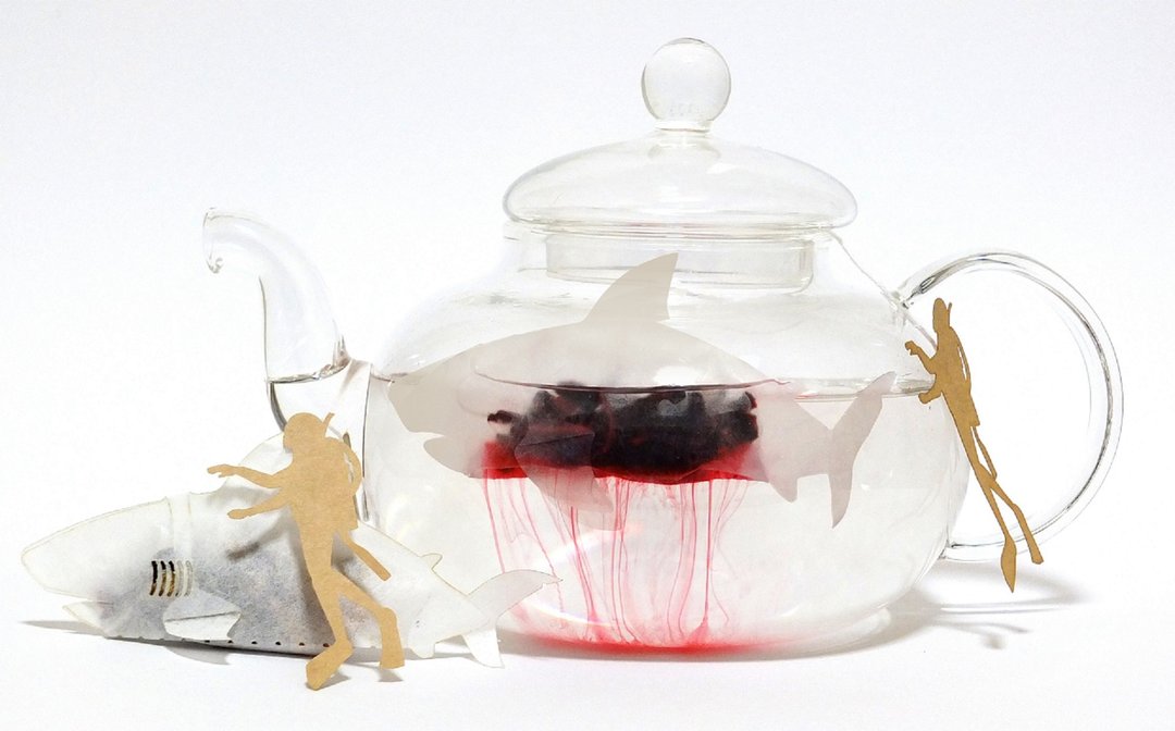 Great white shark tea bag 2.0g x 10 packets - 茶 - 纸 红色