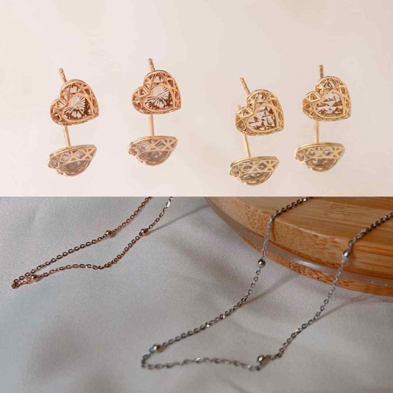 【福袋】小资热门K金套组 - 耳环/耳夹 - 贵金属 金色