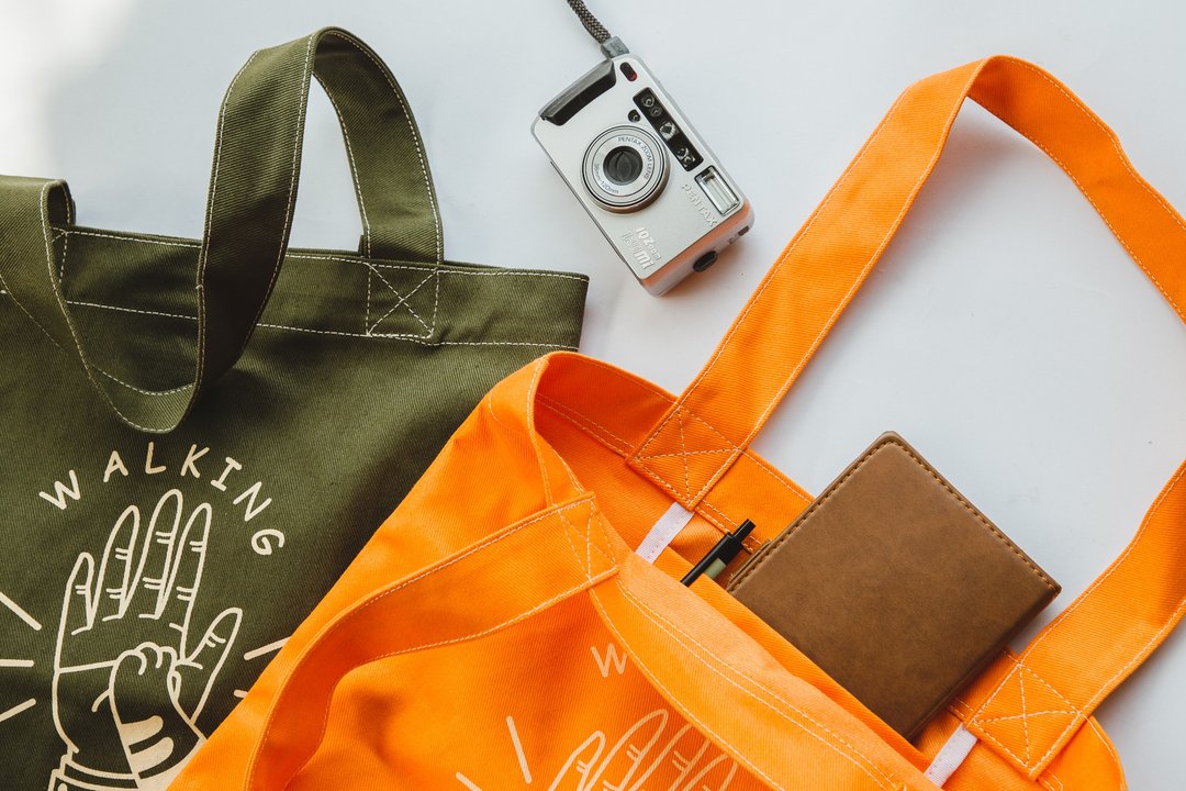 Jinny Tote Bag Orange & Green : 30 PCS. (Orange 15 Pcs. / Green 15 Pcs.) - 其他 - 棉 橘色