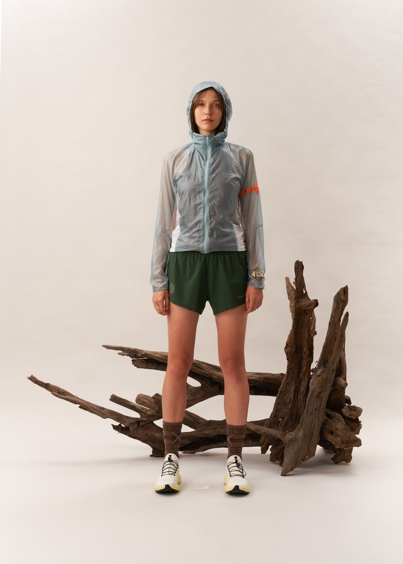 【UPPERVOID】AEGIS+ 可收纳越野跑风衣 女 蓝绿 - 女装运动衣 - 其他材质 蓝色