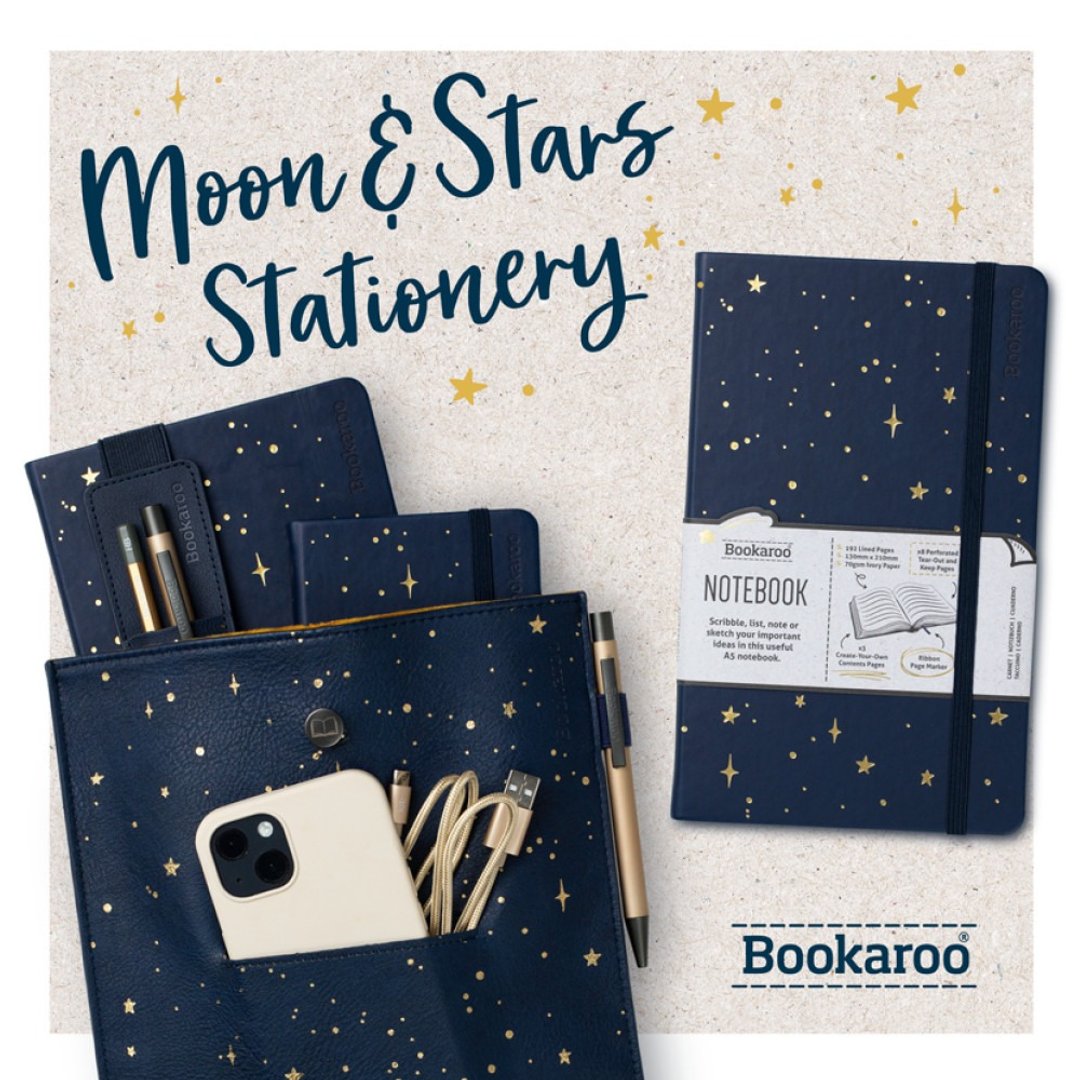 Bookaroo星星月亮质感文具 手賬本A6筆記本筆袋筆盒收納毕业礼物 - 笔记本/手帐 - 其他材质 