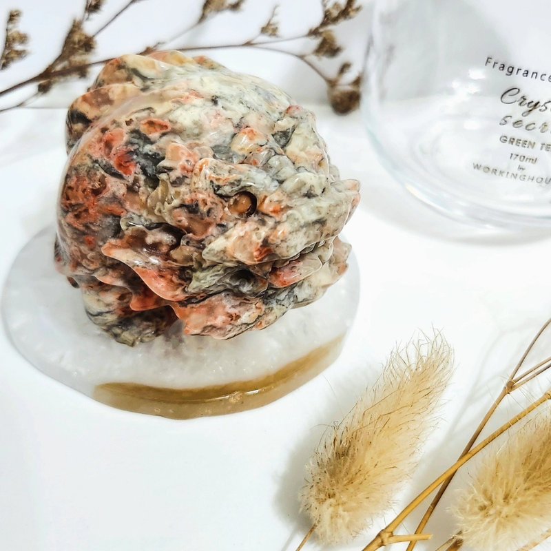 疯狂蕾丝玛瑙龙龟 - 摆饰 - 玉石 粉红色