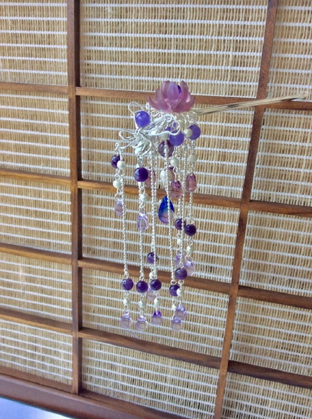 喵手作~中国风华丽花蝶恋发簪 /紫/金(黄铜原色)/银 - 发饰 - 其他材质 紫色
