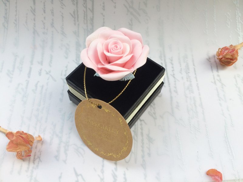 Rose-永不凋零的玫瑰 手工粉白渲染玫瑰花 花盒 - 植栽/盆栽 - 粘土 粉红色