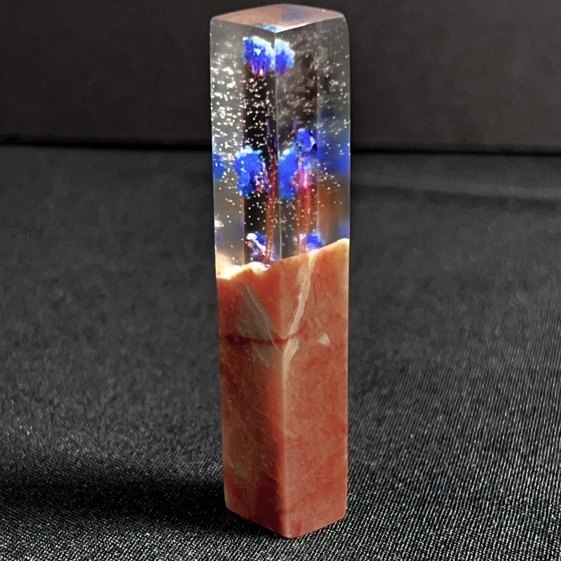定制化手工印章-|永生花树脂印章 1.2 x 1.2 CM|篆刻印章 - 印章/印台 - 石头 