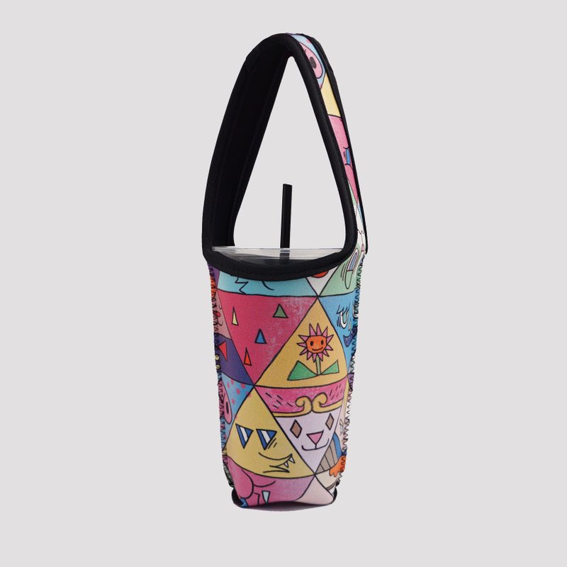 BLR 环保 饮料提袋 三角怪兽 一天一怪兽 联名款 Ti 38 - 随行杯提袋/水壶袋 - 聚酯纤维 多色