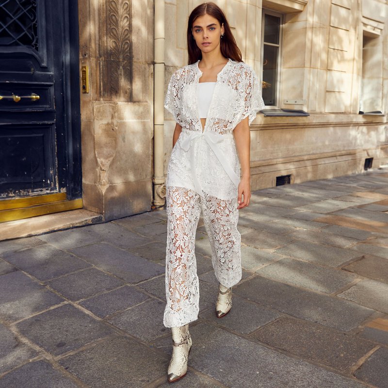 【全新上市】Vesta个性水溶蕾丝连身裤 - 晚装/礼服 - 其他人造纤维 白色