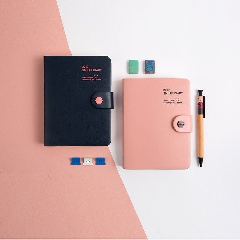 MPL手帐年历-2017微笑年历日志V8(时效)-海军蓝,MPL27636 - 笔记本/手帐 - 纸 蓝色