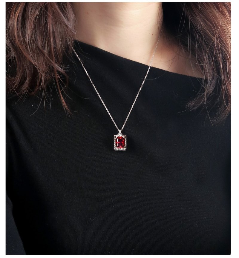 Mihue Glow Square NCT KUN EXO SUHO Pick银石项链 - 项链 - 纯银 