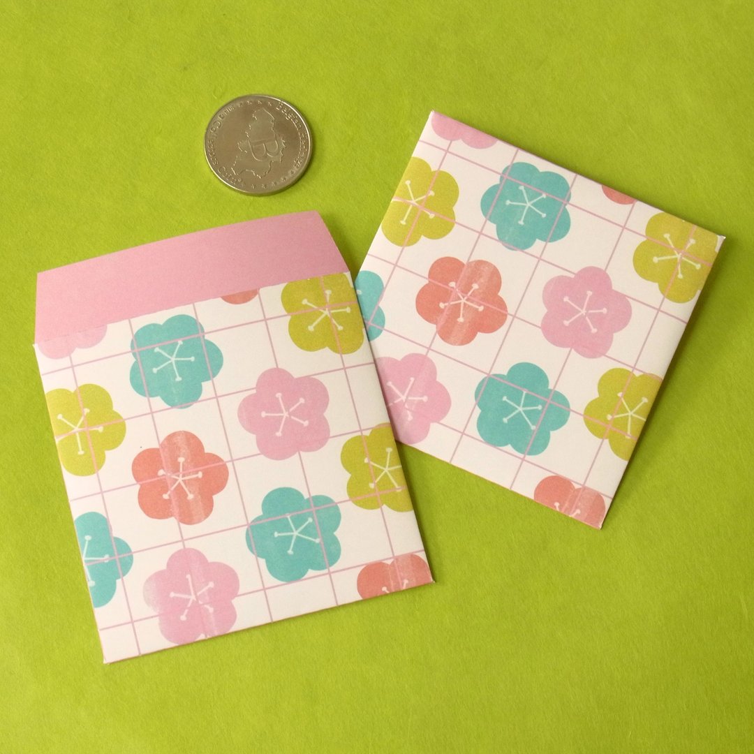 Printable mini envelope - ume - Original illustrations - PDF data - 其他数码商品 - 其他材质 