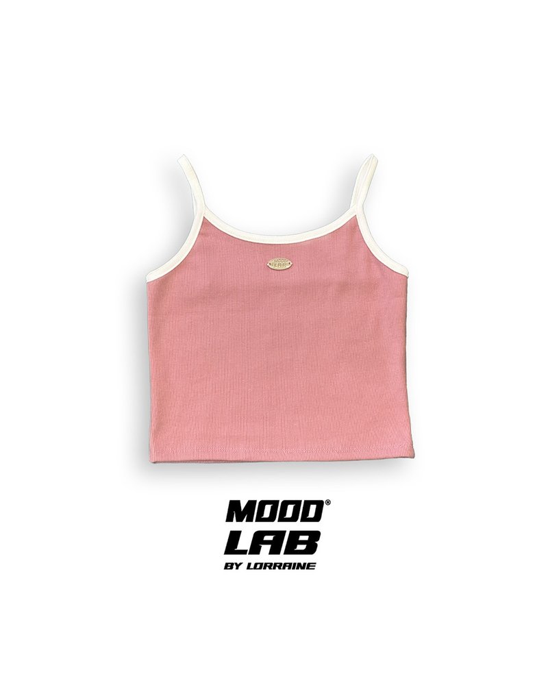 MOODLABBYLORRAINE | 美式复古吊带背心 - 女装背心 - 棉．麻 粉红色