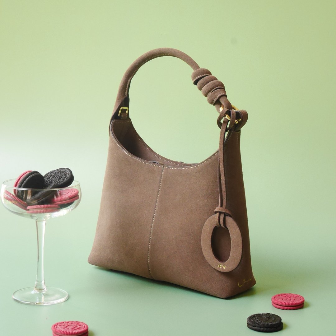 Onyx Shoulder Bag 麂皮包 - Earth Brown Suede Leather 绒面革 - 手提包/手提袋 - 真皮 咖啡色