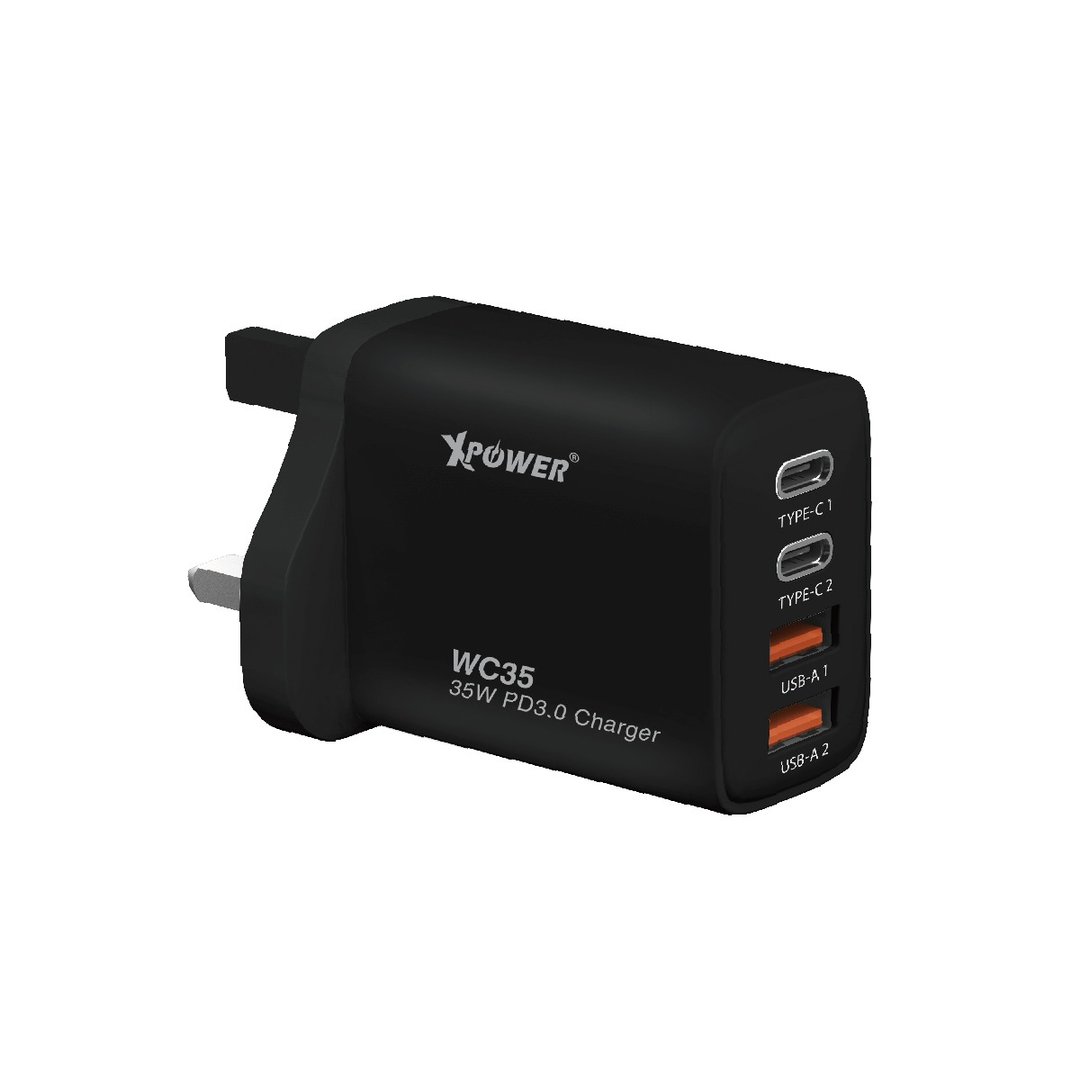 XPower WC35 35W 4输出 PD3.0 迷你快充充电器 - 手机配件 - 其他金属 黑色
