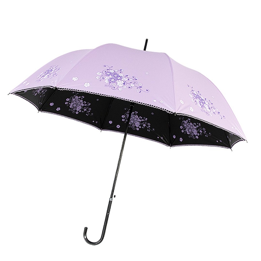 双龙HANA黑胶宫廷伞直立伞自动晴雨伞(薰衣紫) - 雨伞/雨衣 - 防水材质 紫色