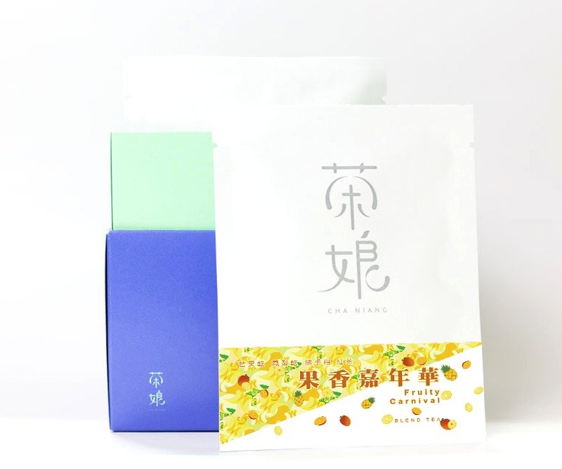 果香嘉年华 | 振作好心情 | 凤梨干&芒果干&佛手柑+红茶 | 天然无添加 | 新式水果茶 | 3包入【茶娘Chaniang】 - 水果干 - 新鲜食材 橘色